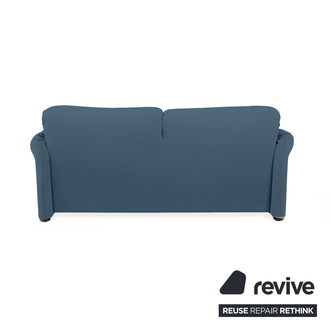Cassina Maralunga Stoff Zweisitzer Blau Petrol Olivgrün Sofa Couch Neubezug Manuelle Funktion