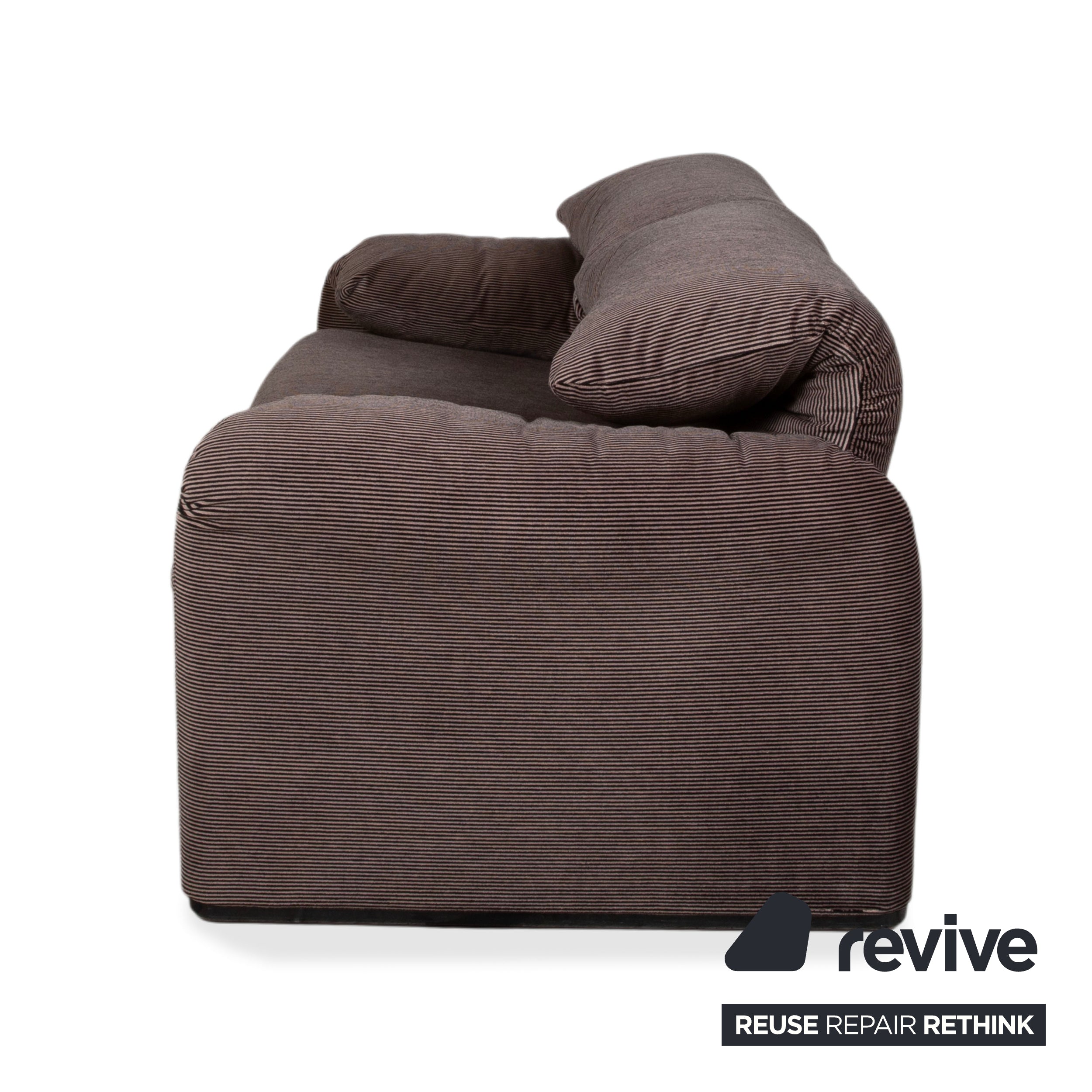Cassina Maralunga Stoff Zweisitzer Braun Taupe manuelle Funktion Sofa Couch