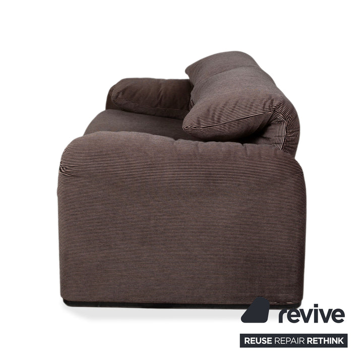 Cassina Maralunga Stoff Zweisitzer Braun Taupe manuelle Funktion Sofa Couch