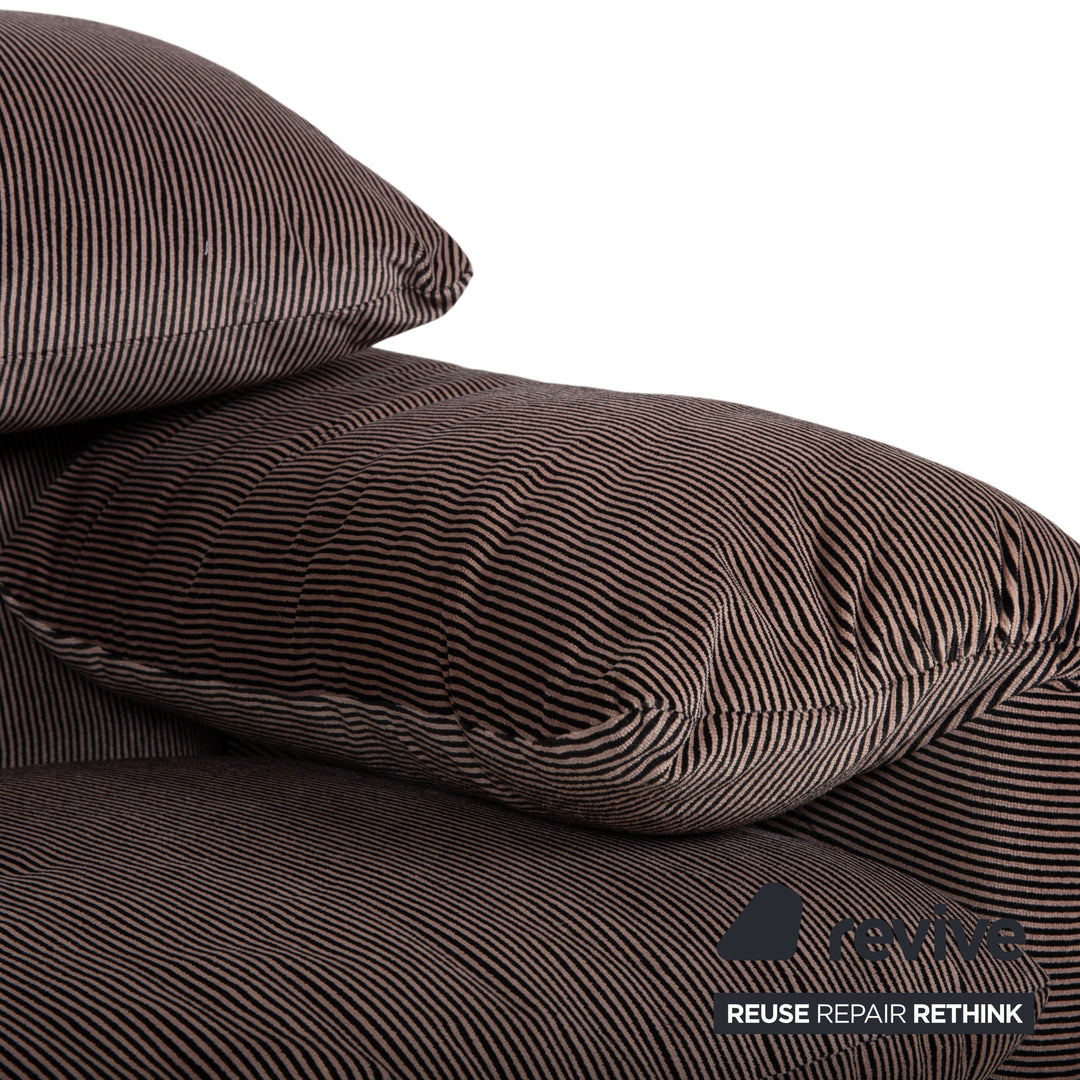 Cassina Maralunga Stoff Zweisitzer Braun Taupe manuelle Funktion Sofa Couch