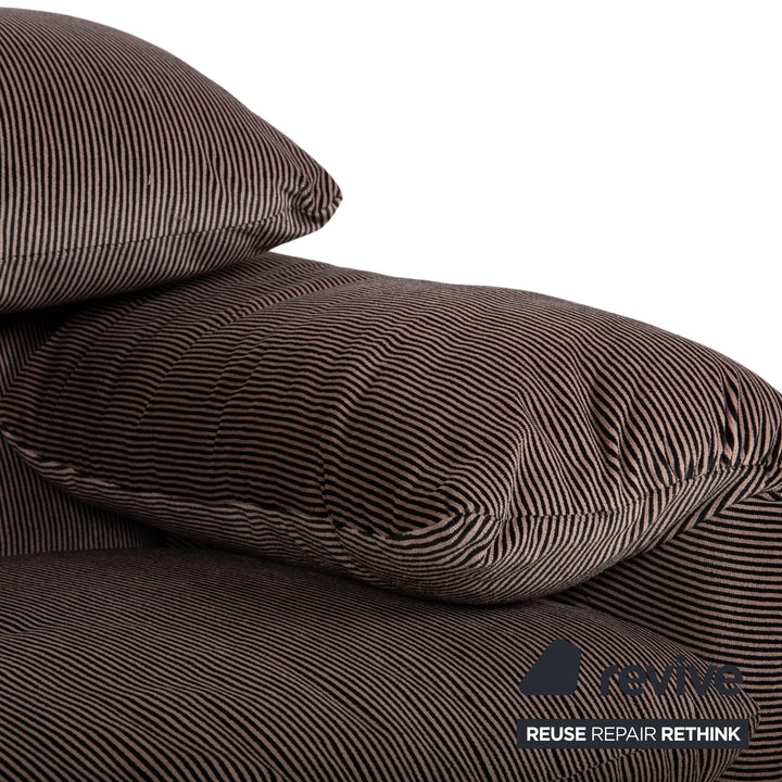 Cassina Maralunga Stoff Zweisitzer Braun Taupe manuelle Funktion Sofa Couch