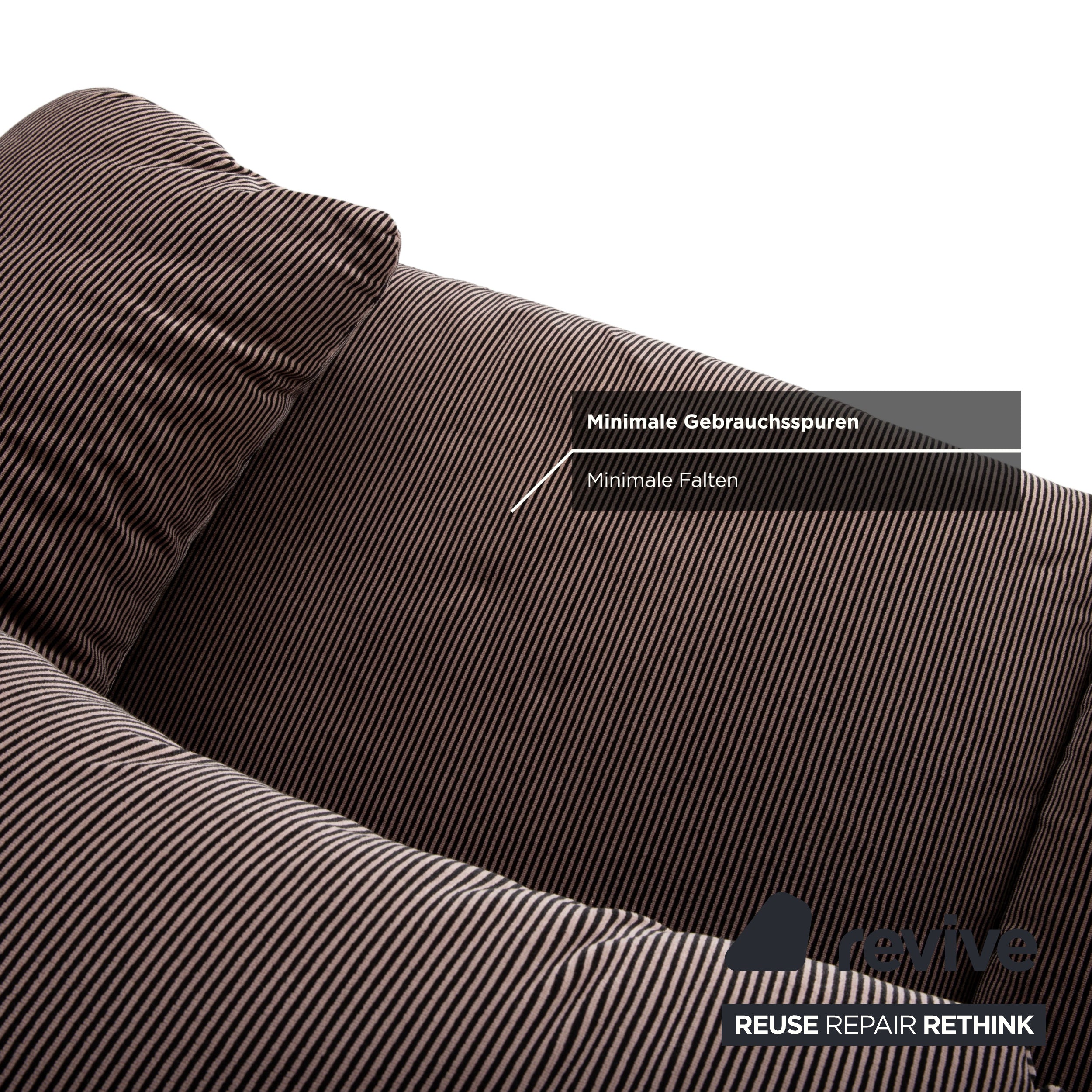 Cassina Maralunga Stoff Zweisitzer Braun Taupe manuelle Funktion Sofa Couch
