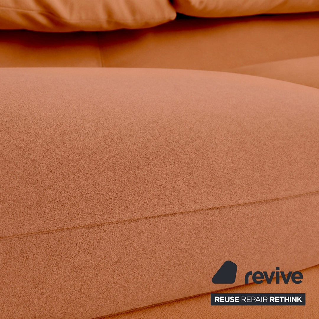 Cassina Maralunga Stoff Zweisitzer Braun Orange Sofa Couch Neubezug Manuelle Funktion