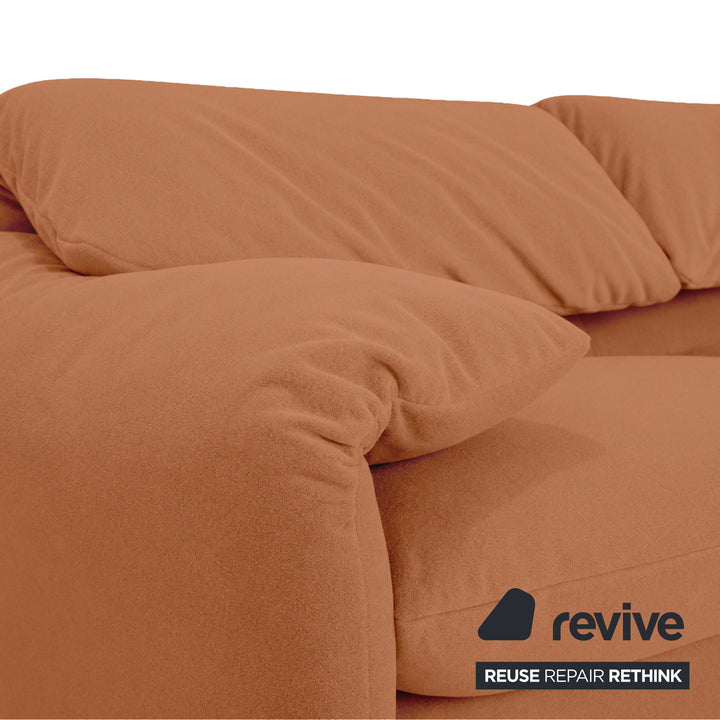 Cassina Maralunga Stoff Zweisitzer Braun Orange Sofa Couch Neubezug Manuelle Funktion