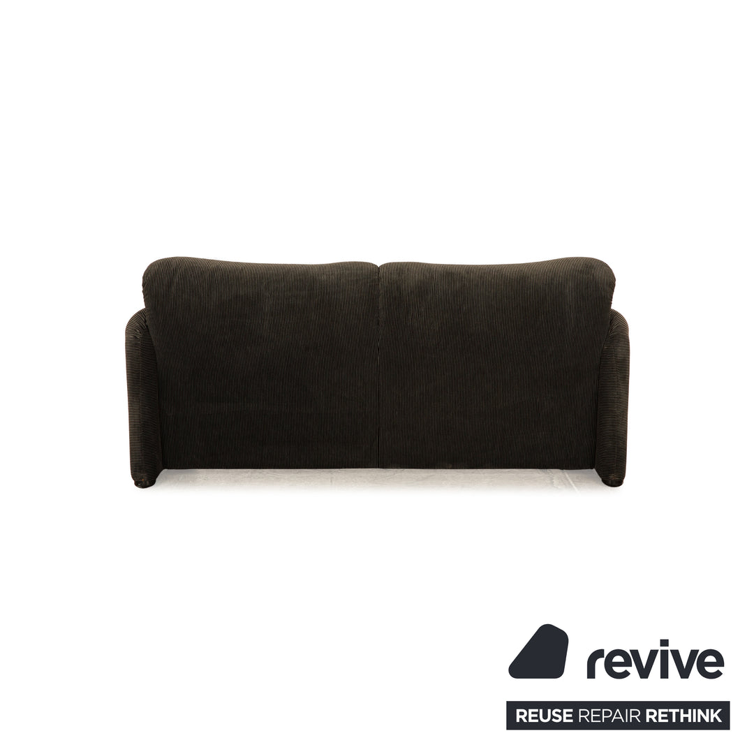 Cassina Maralunga Stoff Zweisitzer Dunkelgrau manuelle Funktion Sofa Couch