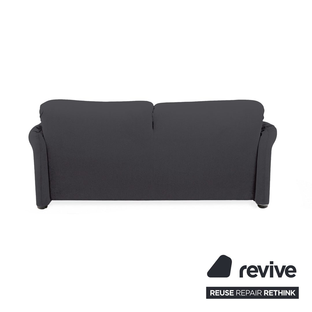 Cassina Maralunga Fabric Two-Seater Gray Anthracite Sofa Couch New Upholstery Manual Function