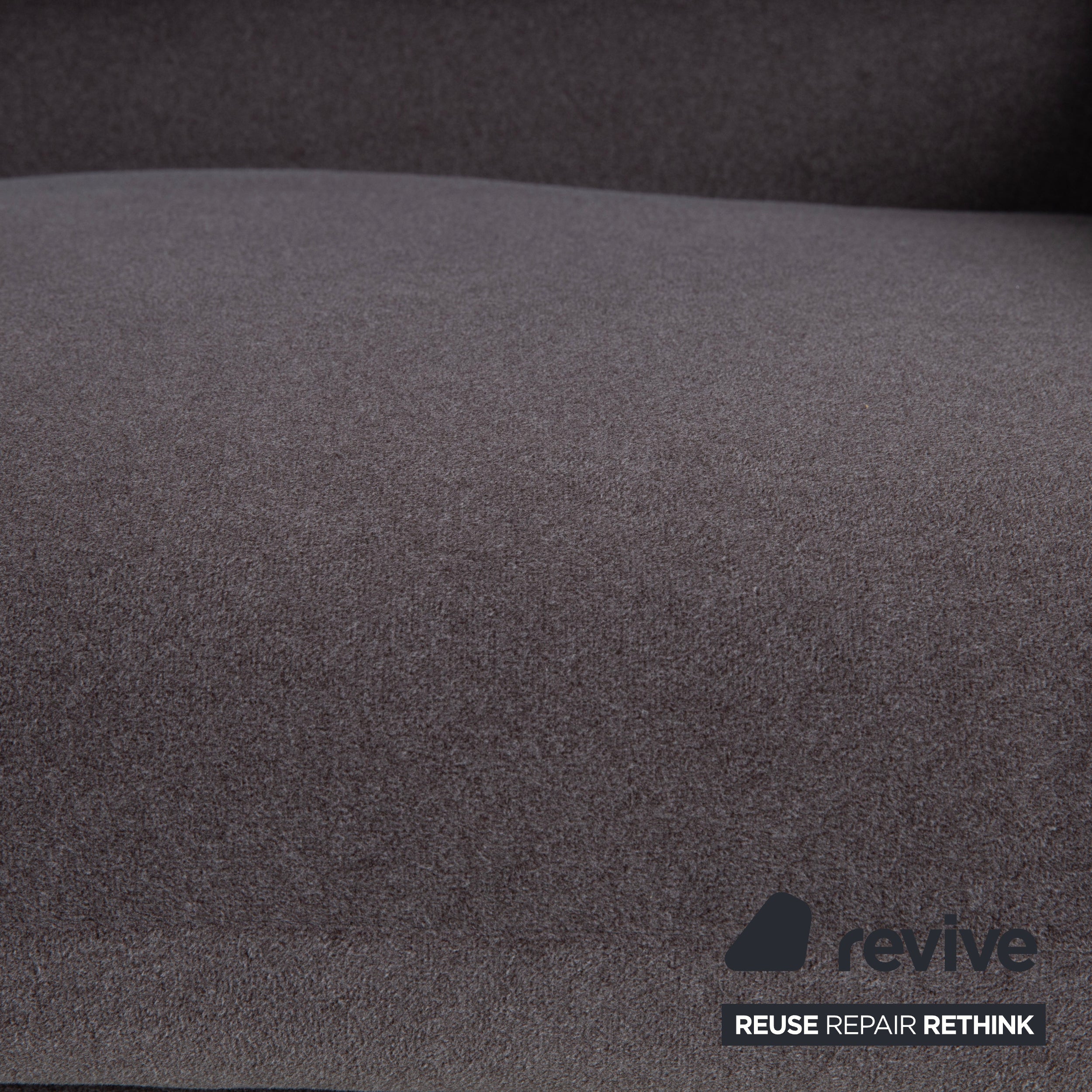 Cassina Maralunga fabric two-seater sofa, grey beige, reupholstered