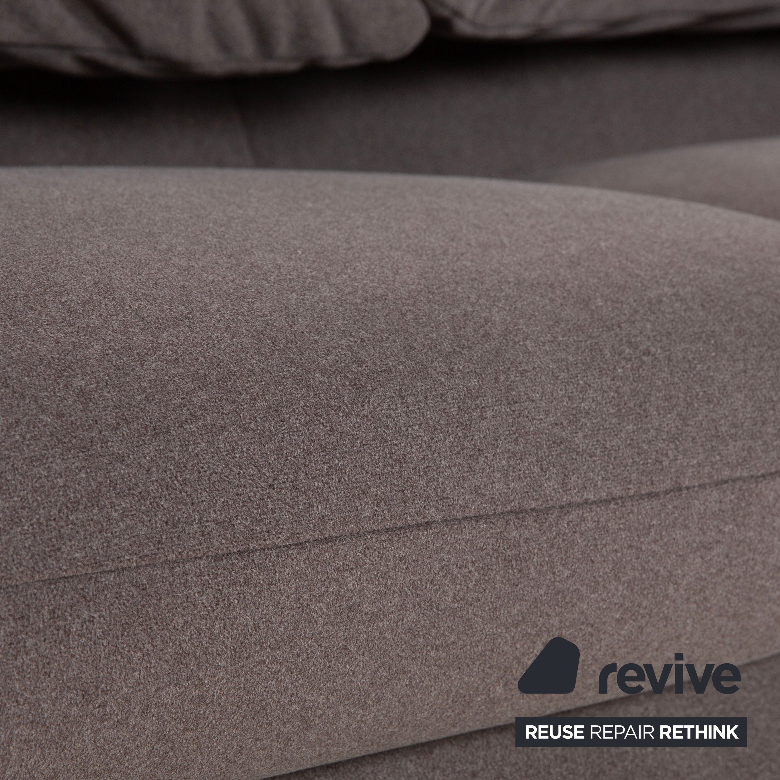 Cassina Maralunga Stoff Zweisitzer Grau Beige Sofa Couch Neubezug