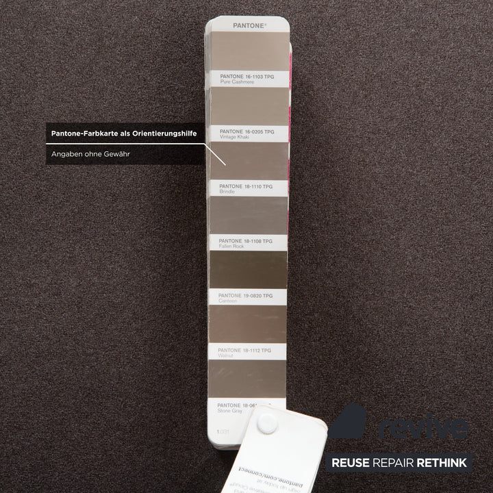 Cassina Maralunga fabric two-seater sofa, grey beige, reupholstered