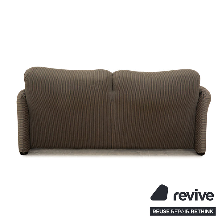 Canapé 2 places en tissu Cassina Maralunga, gris marron, fonction manuelle