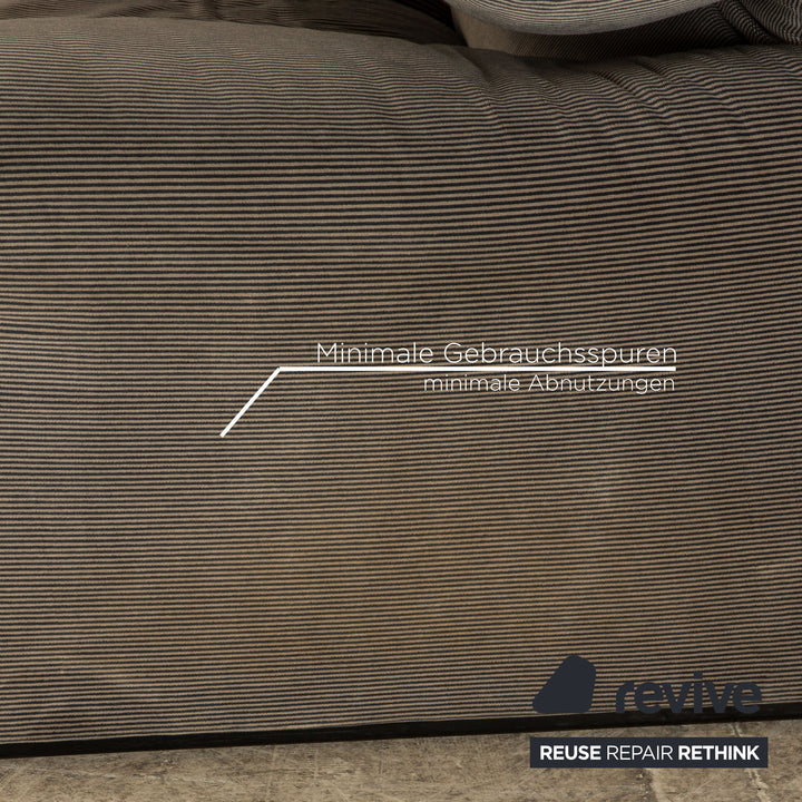 Cassina Maralunga Stoff Zweisitzer Grau Braun manuelle Funktion Sofa Couch