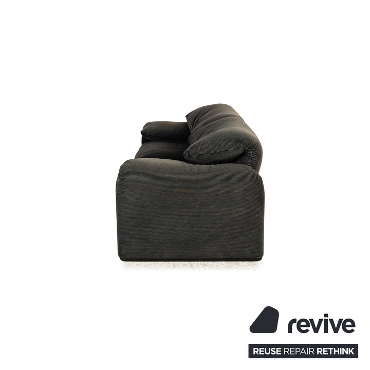 Canapé 2 places en tissu Cassina Maralunga, gris, fonction manuelle