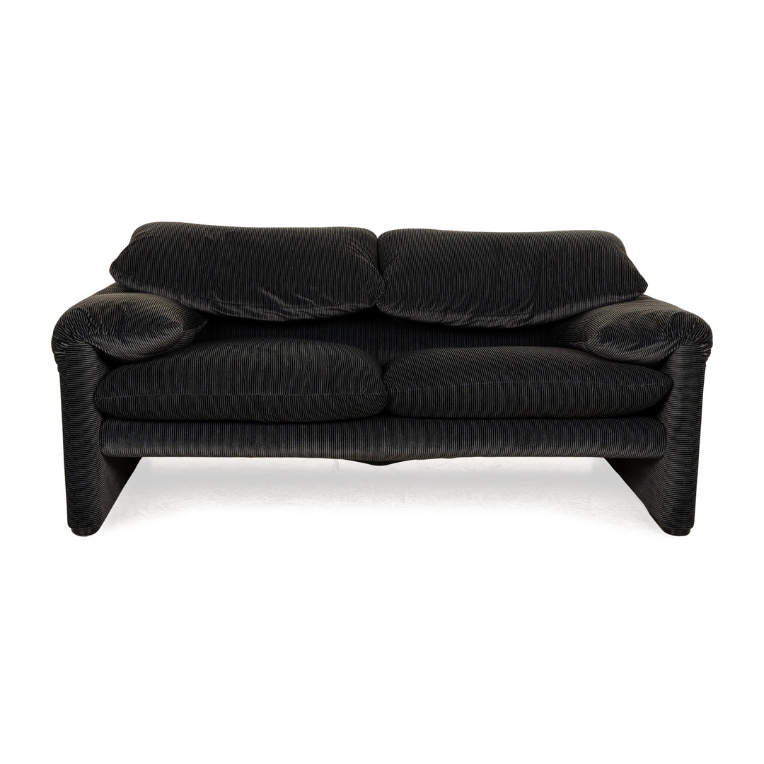 Canapé 2 places en tissu Cassina Maralunga, gris, fonction manuelle
