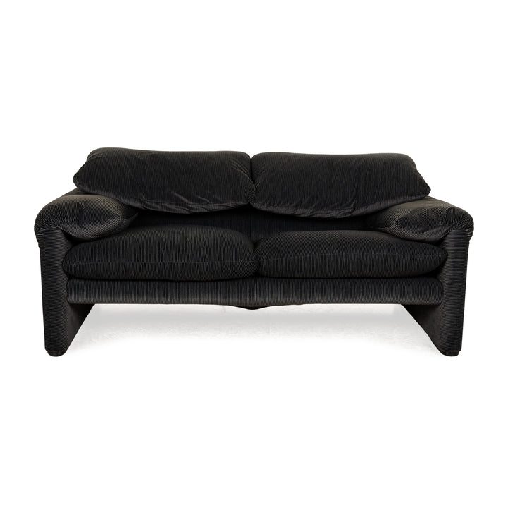 Canapé 2 places en tissu Cassina Maralunga, gris, fonction manuelle
