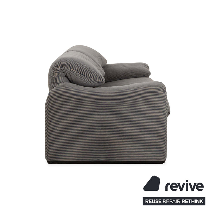 Canapé 2 places en tissu Cassina Maralunga Gris Fonctionnement manuel