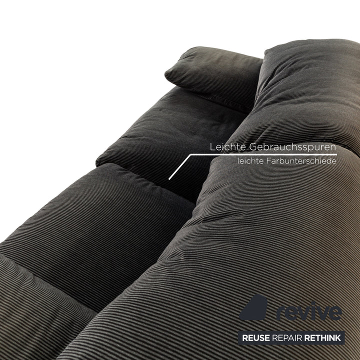 Canapé 2 places en tissu Cassina Maralunga, gris, fonction manuelle