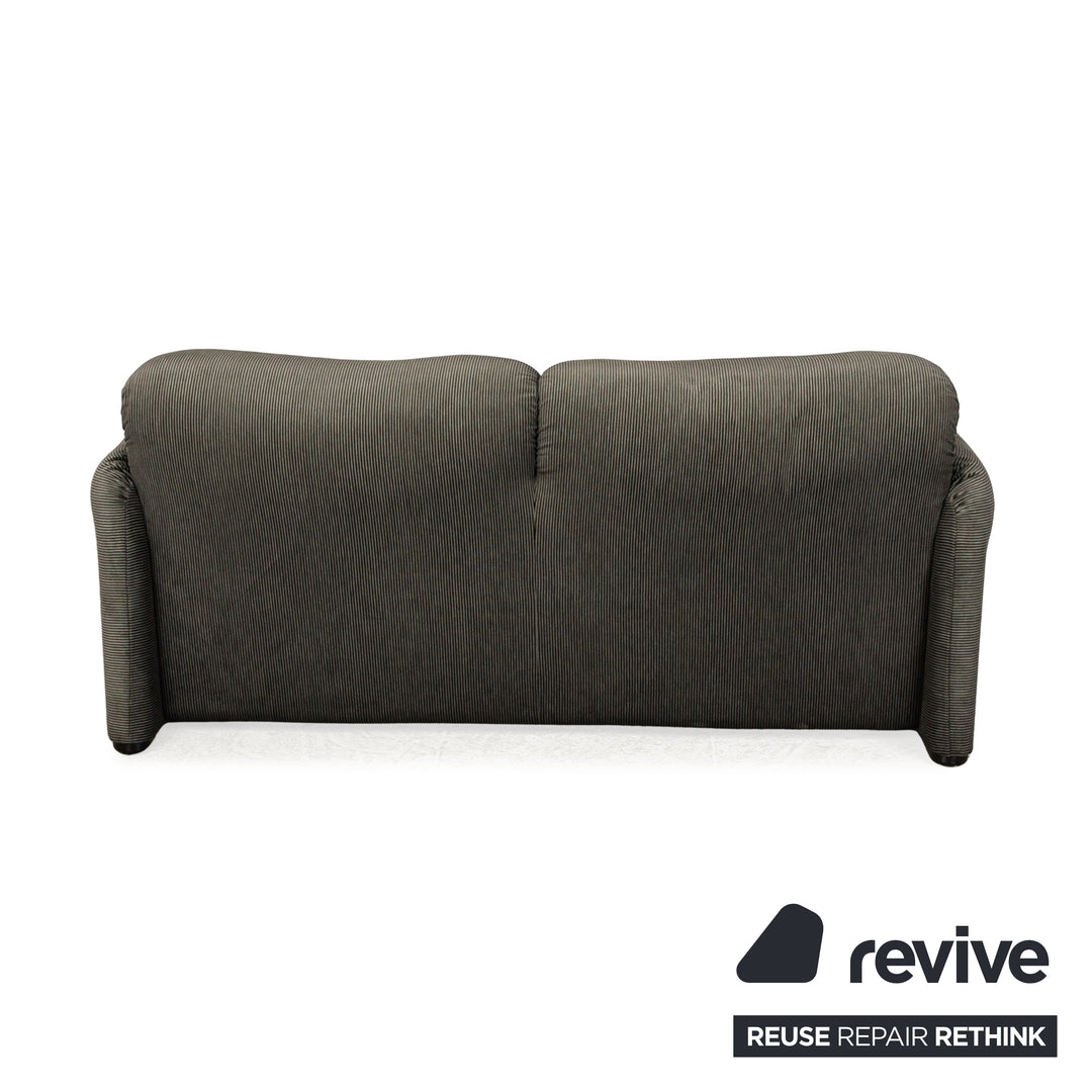 Cassina Maralunga Stoff Zweisitzer Grau manuelle Funktion Sofa Couch