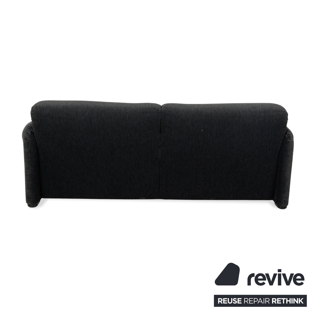 Canapé 2 places en tissu Cassina Maralunga Gris Noir Fonction manuelle