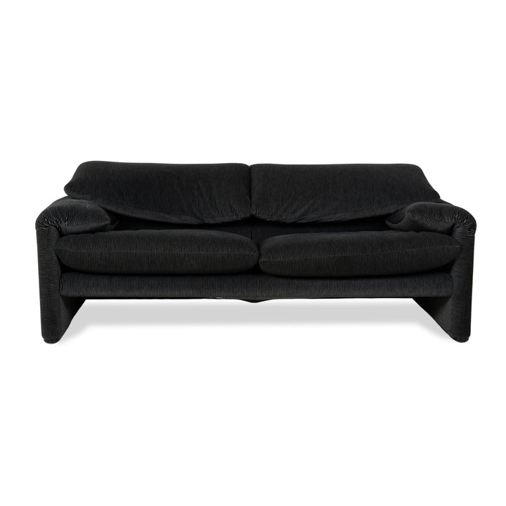 Canapé 2 places en tissu Cassina Maralunga Gris Noir Fonction manuelle