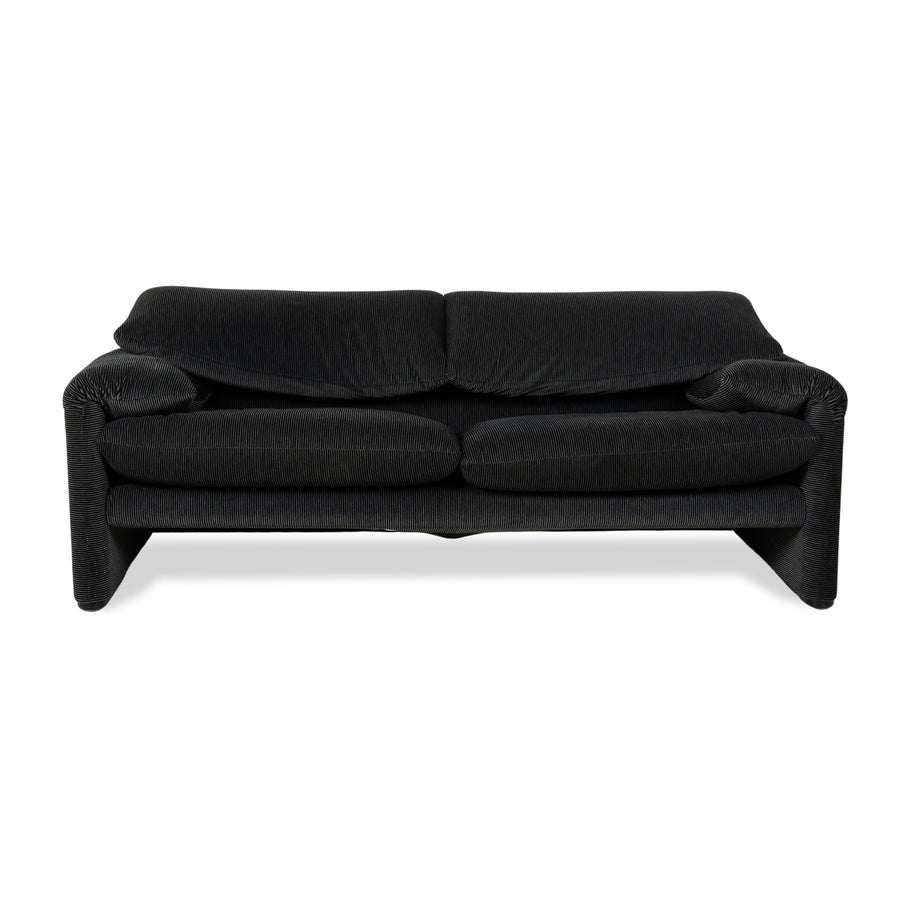 Canapé 2 places en tissu Cassina Maralunga Gris Noir Fonction manuelle
