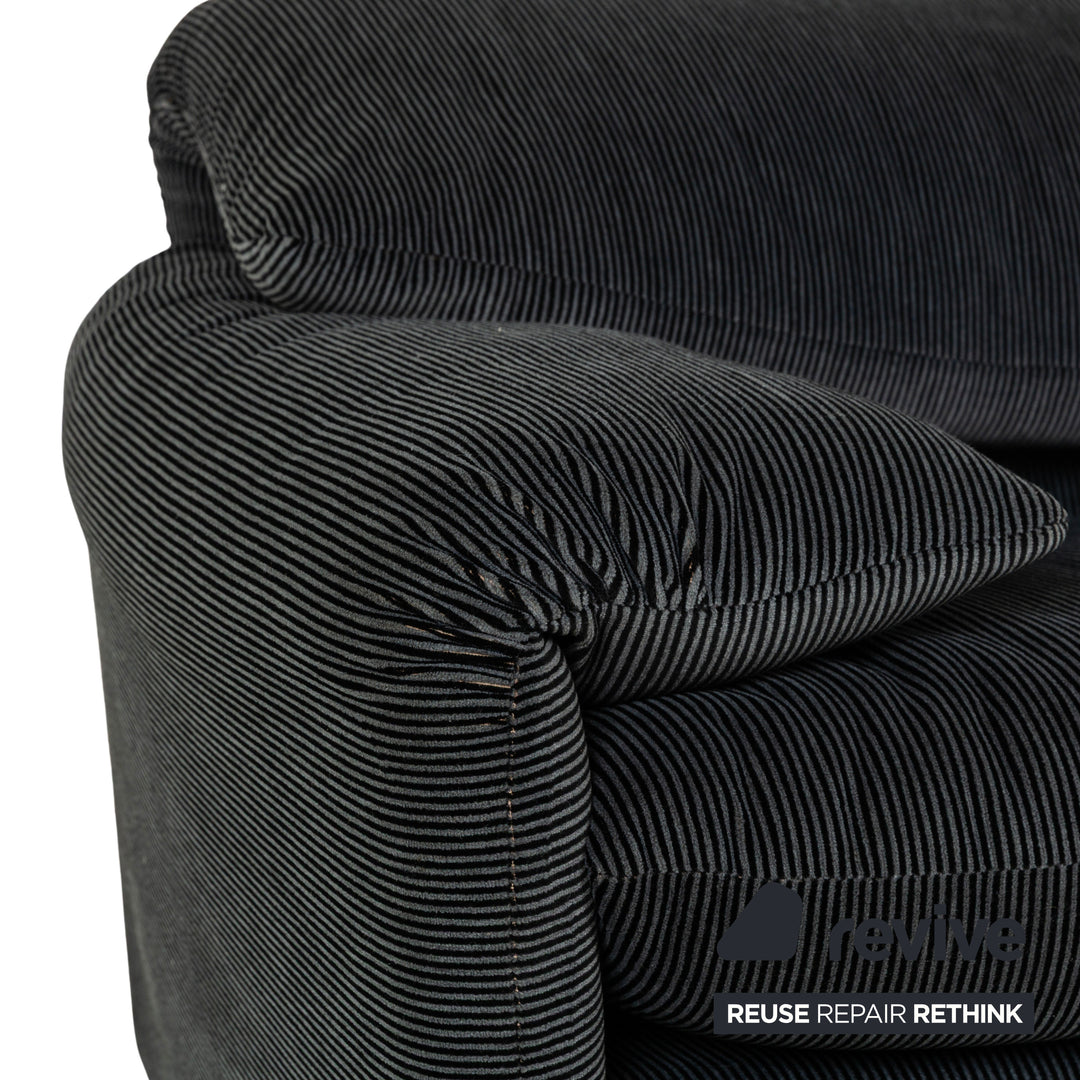 Canapé 2 places en tissu Cassina Maralunga Gris Noir Fonction manuelle