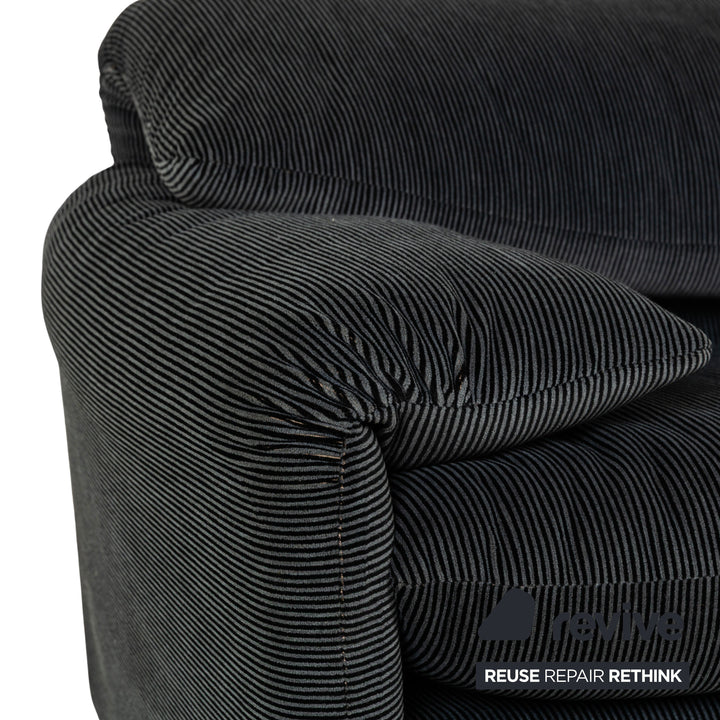 Canapé 2 places en tissu Cassina Maralunga Gris Noir Fonction manuelle