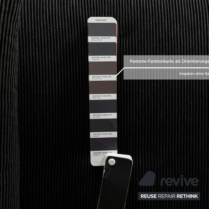 Canapé 2 places en tissu Cassina Maralunga Gris Noir Fonction manuelle