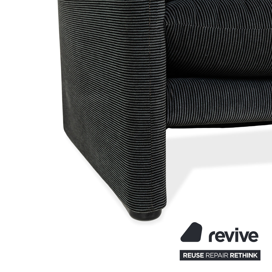 Canapé 2 places en tissu Cassina Maralunga Gris Noir Fonction manuelle