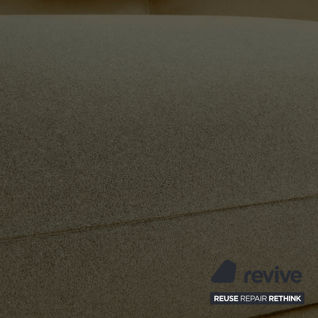 Cassina Maralunga Fabric Two-Seater Green Olive Green Sofa Couch Recovered Manual Function