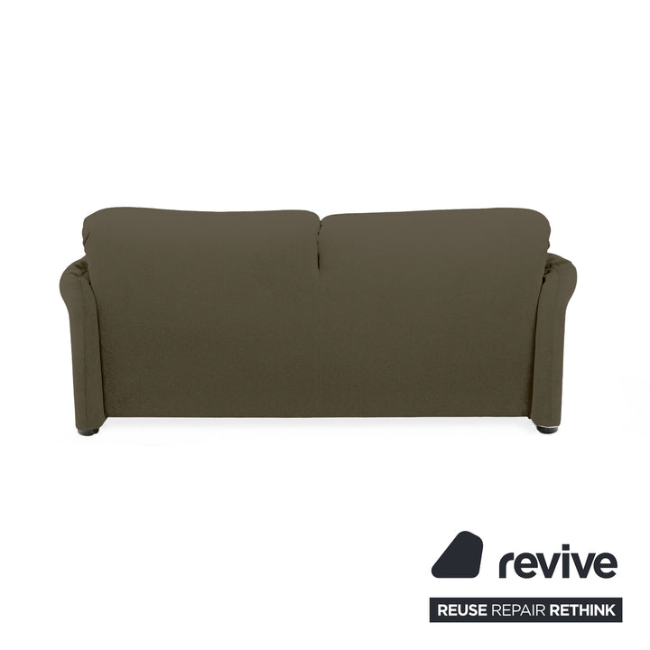 Cassina Maralunga Stoff Zweisitzer Grün Olivgrün Sofa Couch Neubezug Manuelle Funktion
