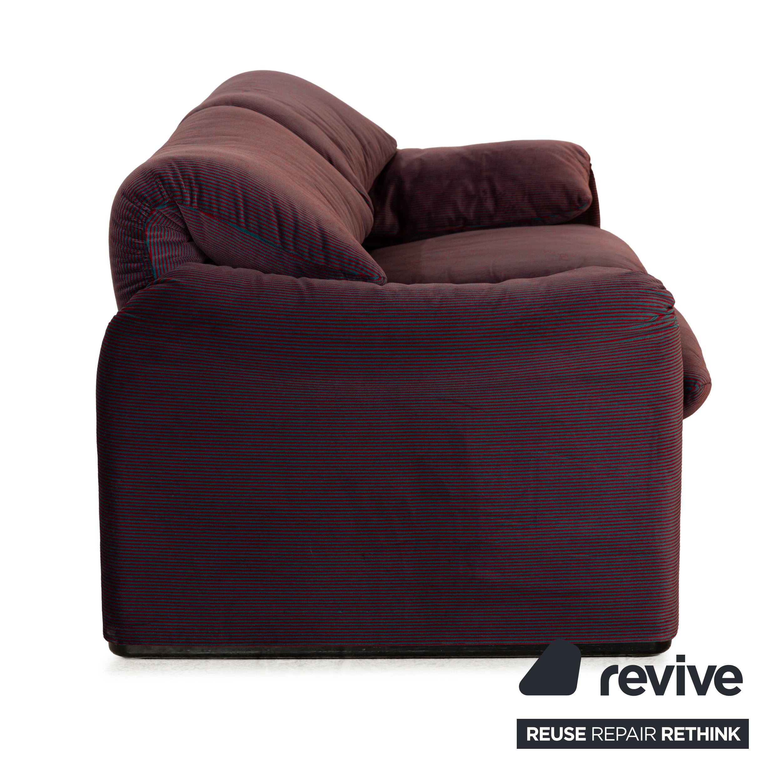 Cassina Maralunga fabric two-seater red blue manual function sofa couch