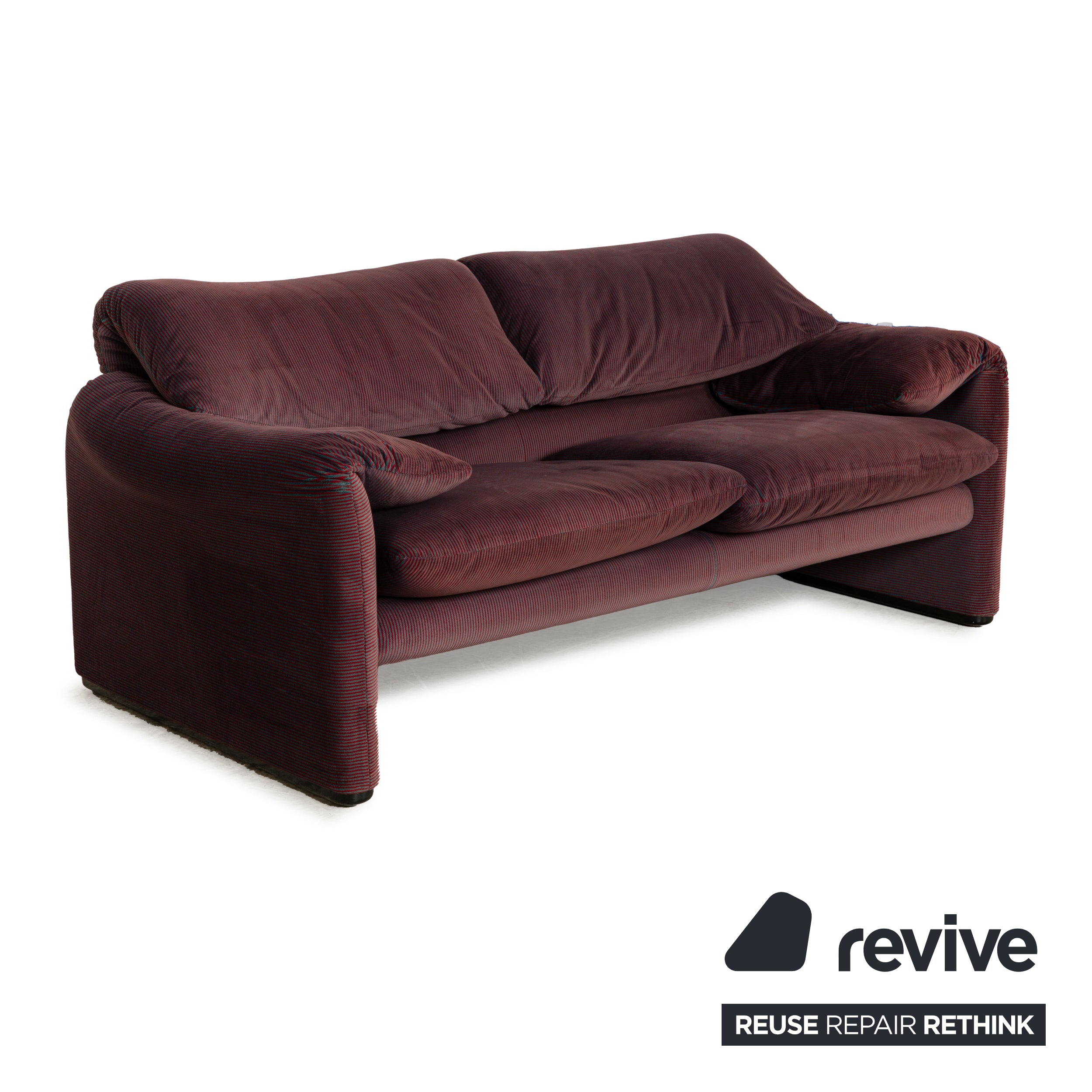 Cassina Maralunga fabric two-seater red blue manual function sofa couch