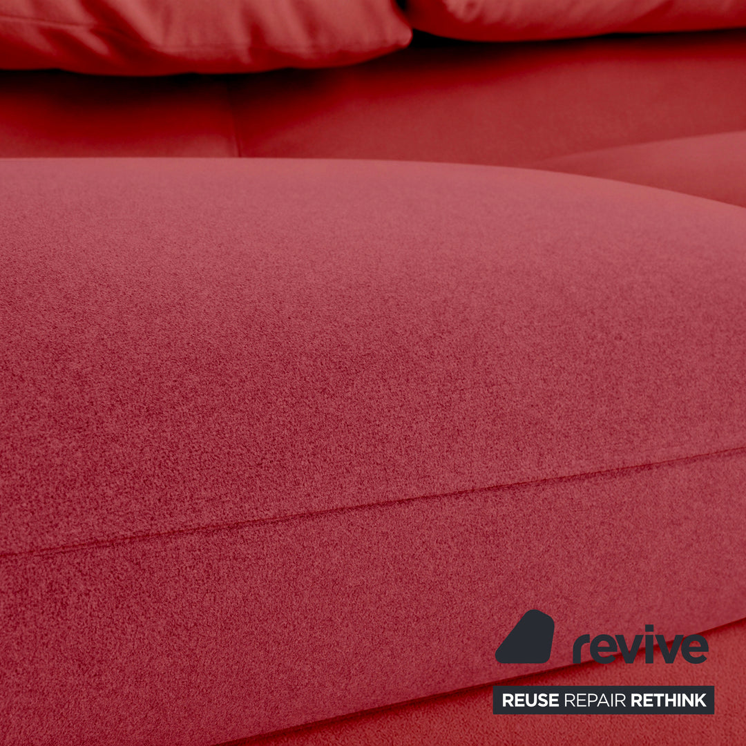 Cassina Maralunga Stoff Zweisitzer Rot Sofa Couch Neubezug Manuelle Funktion