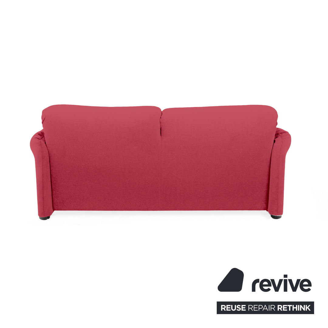 Cassina Maralunga Stoff Zweisitzer Rot Sofa Couch Neubezug Manuelle Funktion