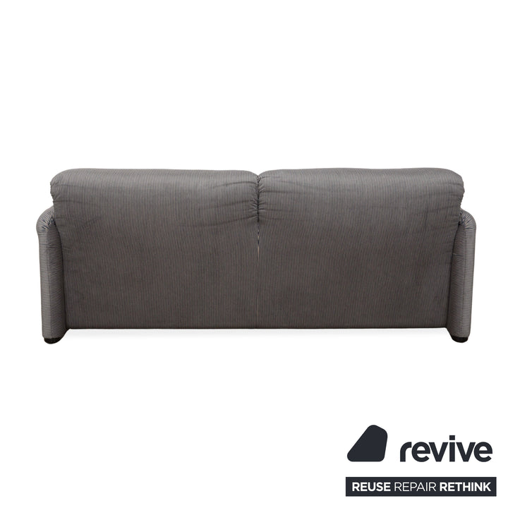 Cassina Maralunga Fabric Two Seater Sofa Couch Stool Grey Manual Function