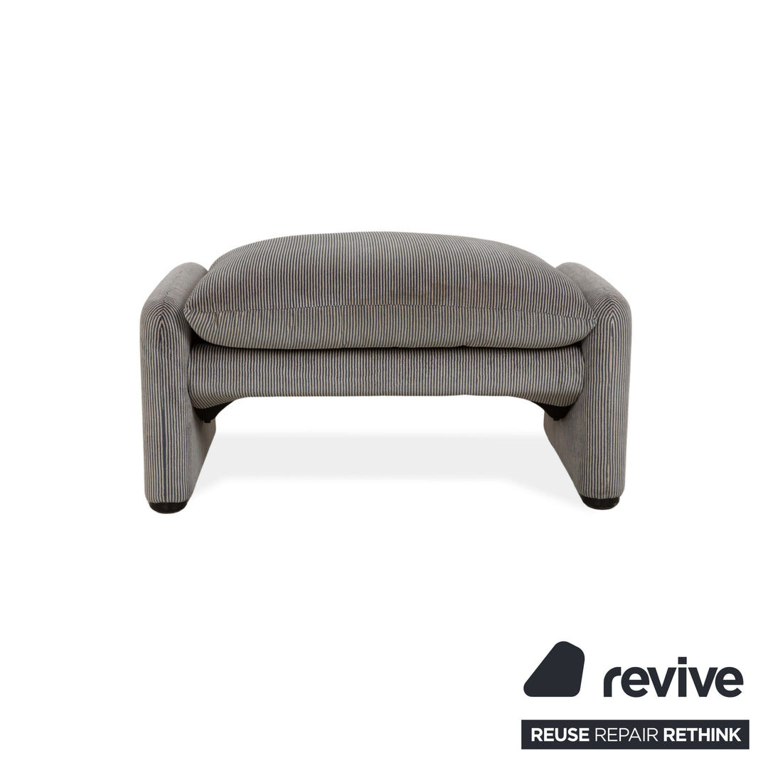 Cassina Maralunga Fabric Two Seater Sofa Couch Stool Grey Manual Function