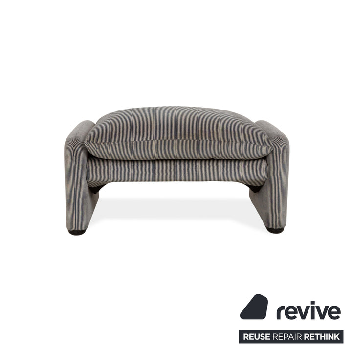 Cassina Maralunga Fabric Two Seater Sofa Couch Stool Grey Manual Function