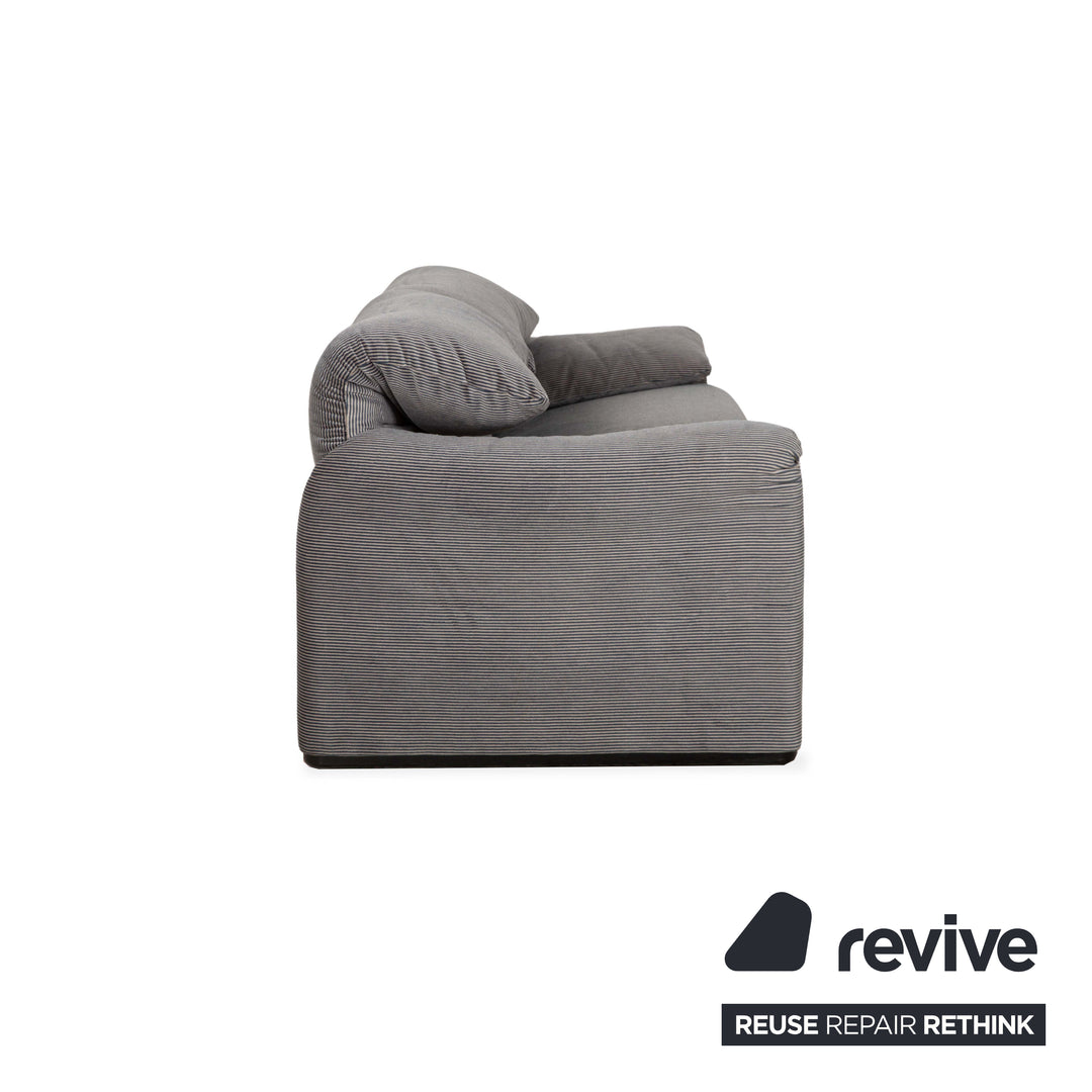 Cassina Maralunga Stoff Zweisitzer Sofa Couch Hocker Grau manuelle Funktion