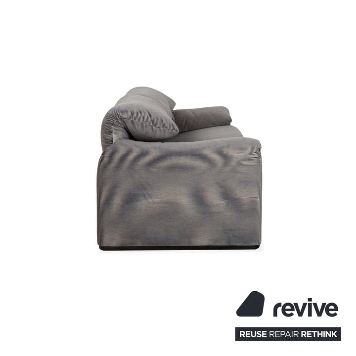 Cassina Maralunga Stoff Zweisitzer Sofa Couch Hocker Grau manuelle Funktion