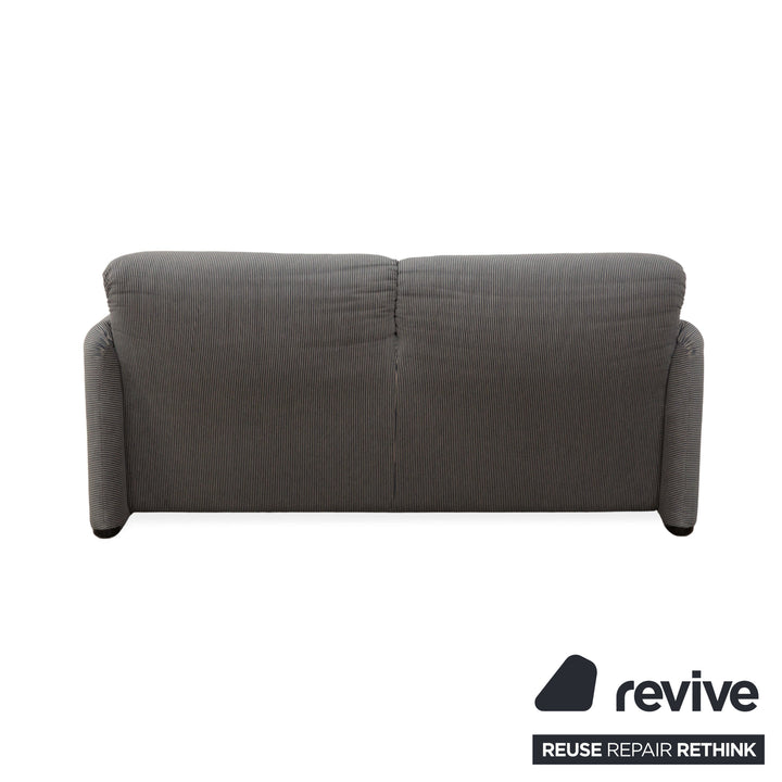 Cassina Maralunga Stoff Zweisitzer Sofa Couch Hocker Grau manuelle Funktion