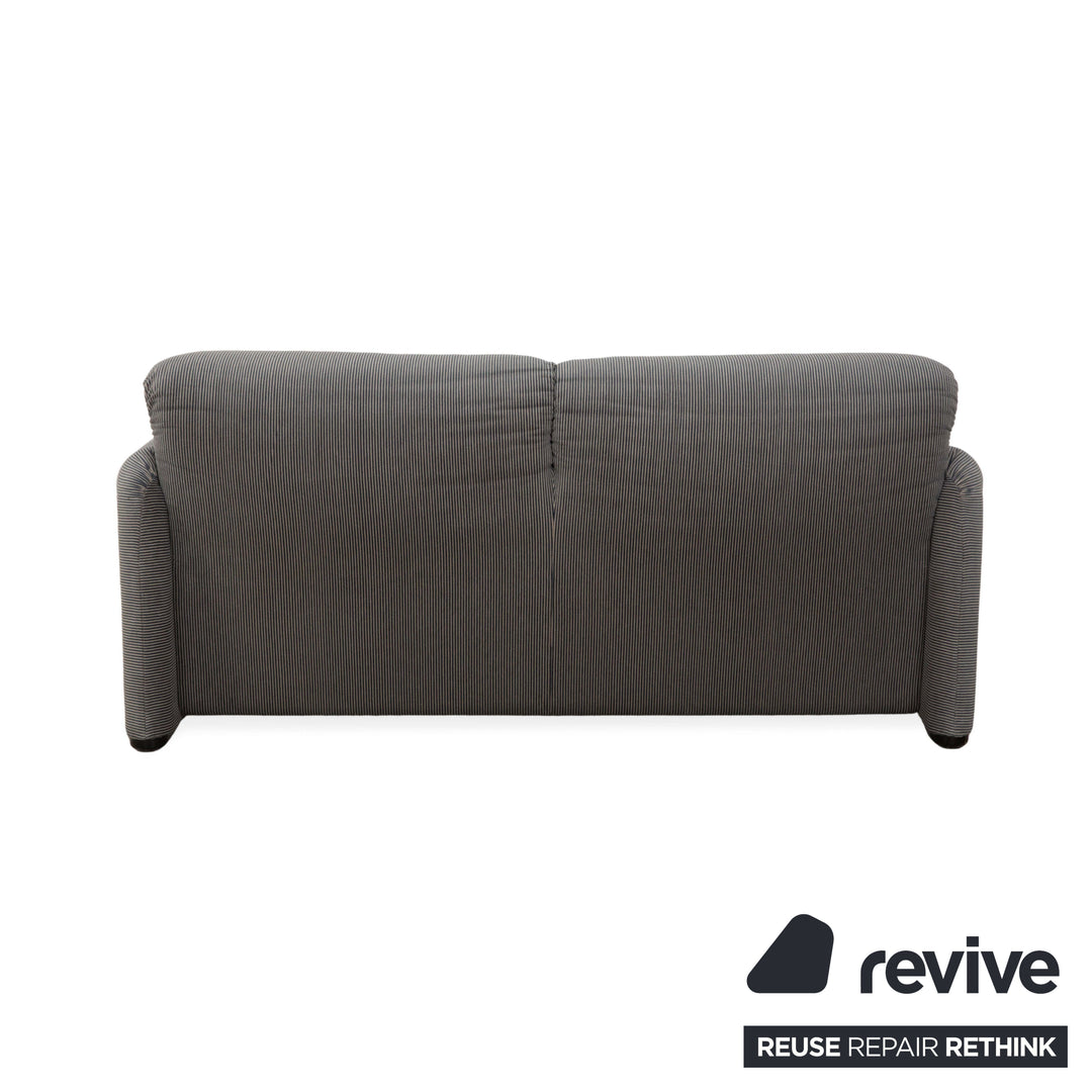 Cassina Maralunga Fabric Two Seater Sofa Couch Stool Grey Manual Function