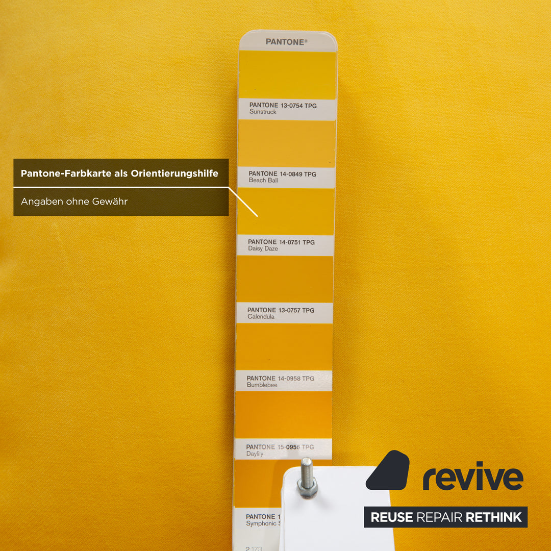 Cassina Maralunga Stoff Zweisitzer Sofa Gelb Couch manuelle Funktion Neubezug