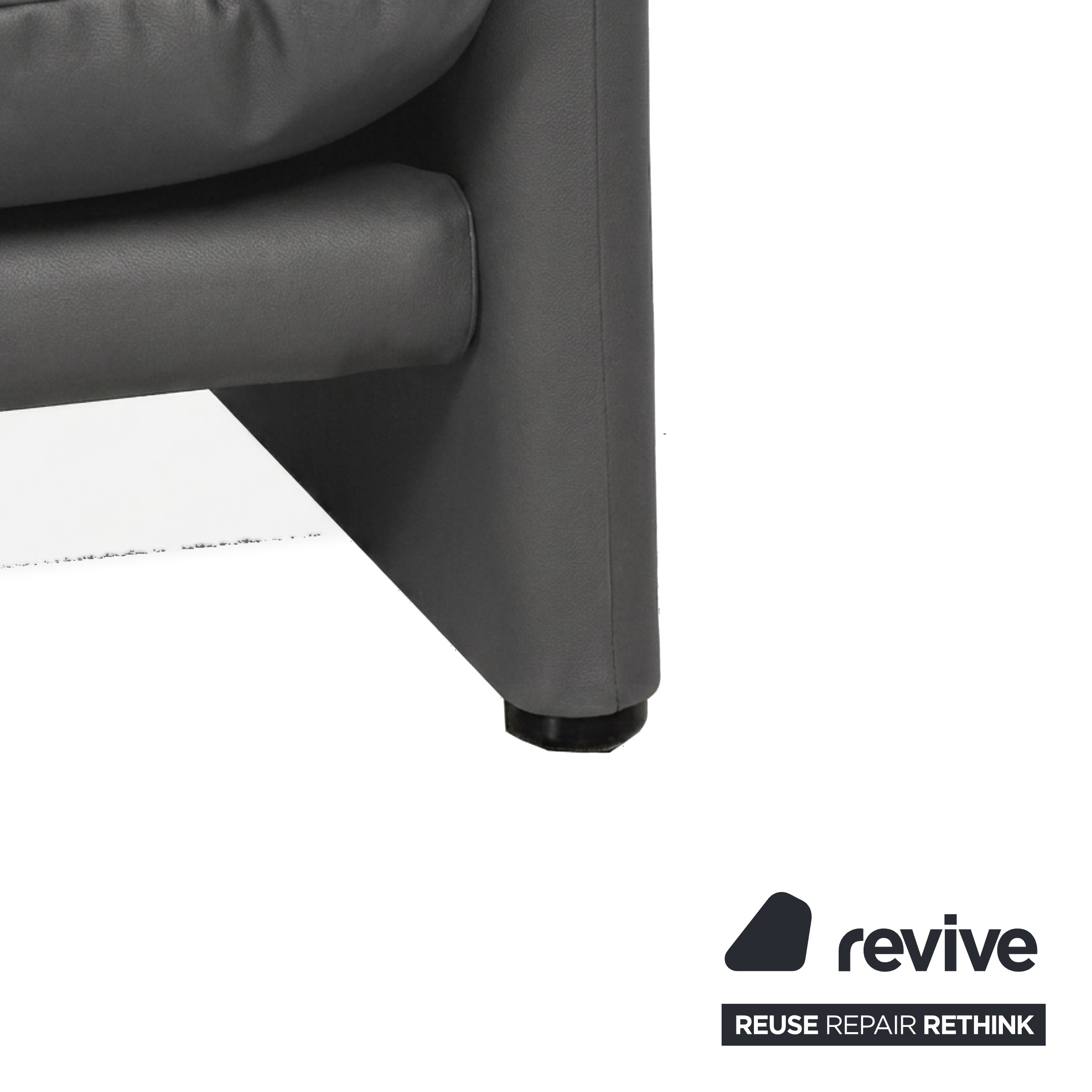 Cassina Maralunga vegan leer driezitsbank bank grijs handmatige functie opnieuw bekleed