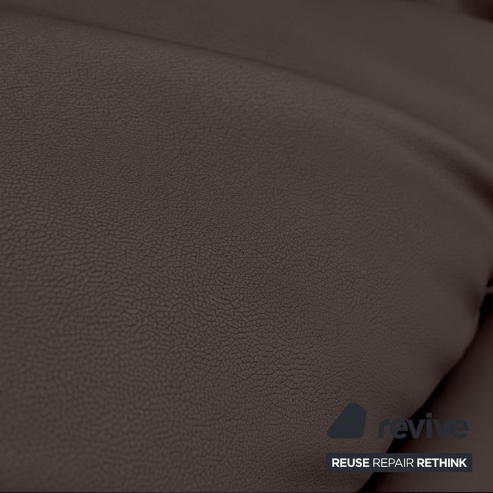 Cassina Maralunga veganes Leder Zweisitzer Dunkelbraun Sofa Couch Manuelle Funktion Neubezug