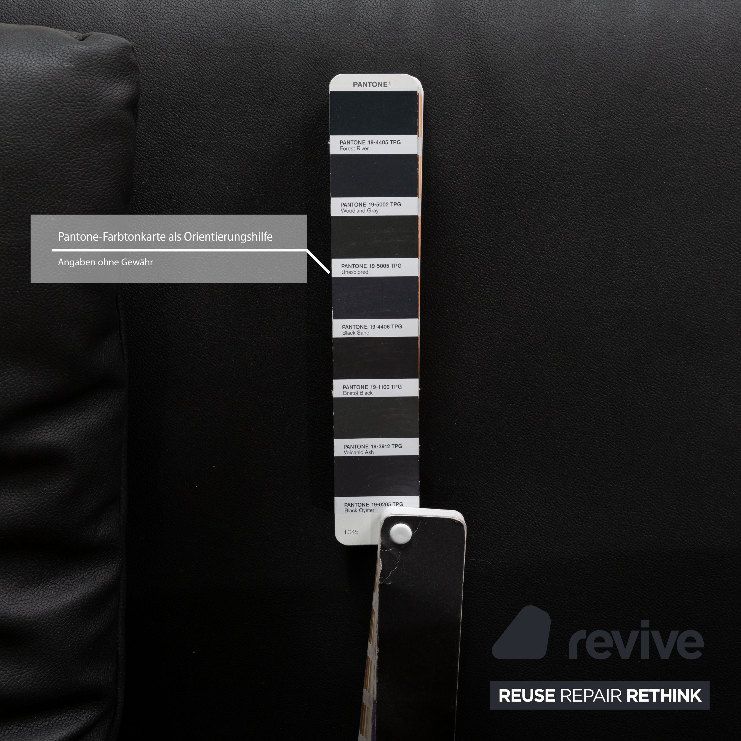 Cassina Maralunga veganes Leder Zweisitzer Schwarz Sofa Couch Neubezug