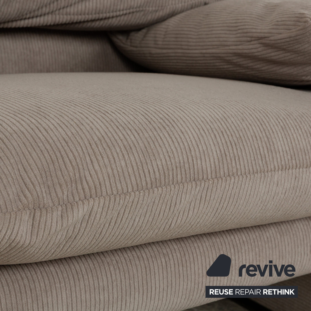 Cassina Maralunga Zweisitzer Sofa Grau Stoff Couch Neubezug