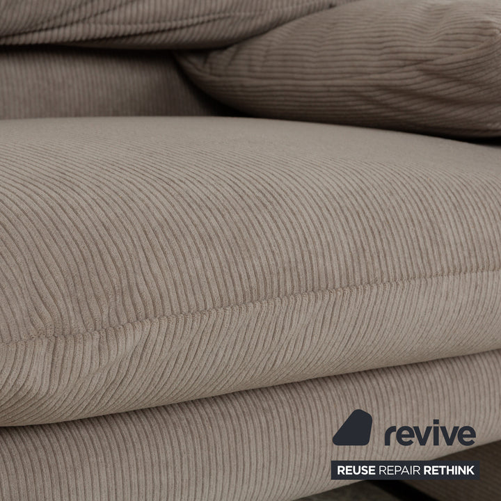 Cassina Maralunga Zweisitzer Sofa Grau Stoff Couch Neubezug
