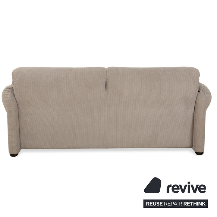 Cassina Maralunga Zweisitzer Sofa Grau Stoff Couch Neubezug