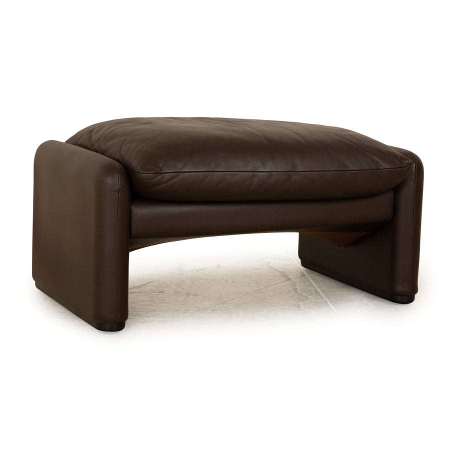 Cassina Maralunge Leather Stool Brown