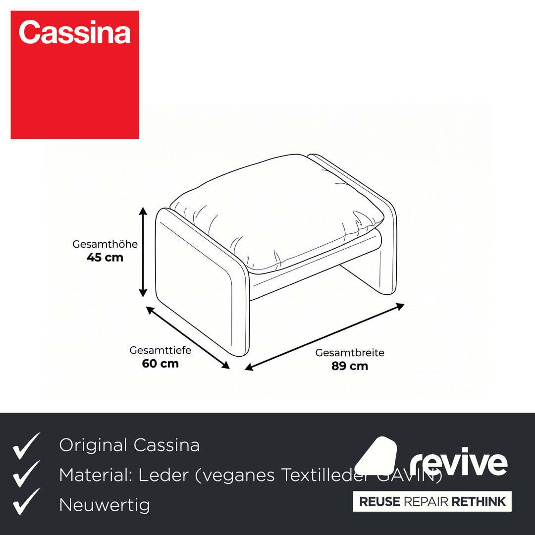 Cassina Maralunge veganes Leder GAVIN 100 Hocker Beige